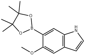 1H-Indole, 5-methoxy-6-(4,4,5,5-tetramethyl-1,3,2-dioxaborolan-2-yl)- Structure