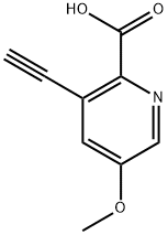 2-Pyridinecarboxylic acid, 3-ethynyl-5-methoxy- 구조식 이미지