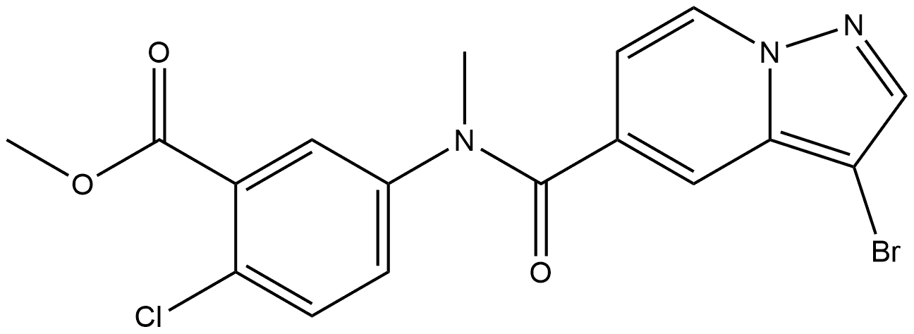 methyl 5-(3-bromo-N-methylpyrazolo[1,5-a]pyridine-5-carboxamido)-2-chlorobenzoate Structure