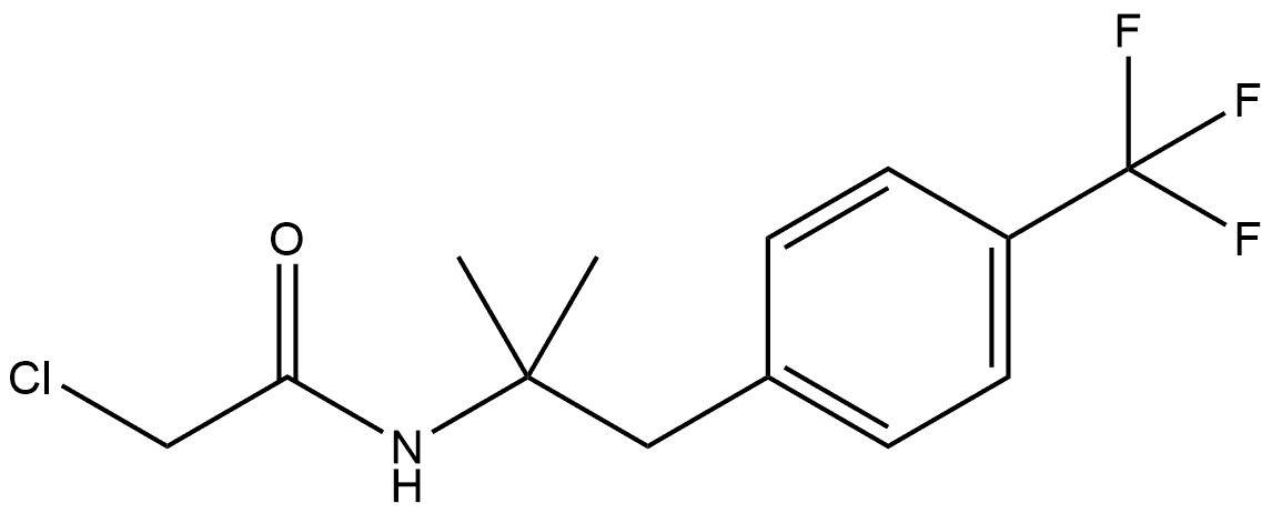 2-chloro-N-(2-methyl-1-(4-(trifluoromethyl)phenyl)propan-2-yl)acetamide Structure