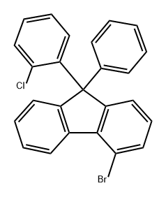 9H-Fluorene, 4-bromo-9-(2-chlorophenyl)-9-phenyl- Structure