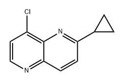 1,5-Naphthyridine, 8-chloro-2-cyclopropyl- Structure