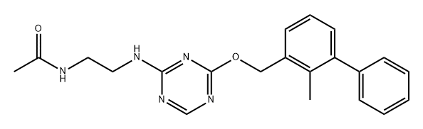 Acetamide, N-[2-[[4-[(2-methyl[1,1'-biphenyl]-3-yl)methoxy]-1,3,5-triazin-2-yl]amino]ethyl]- Structure