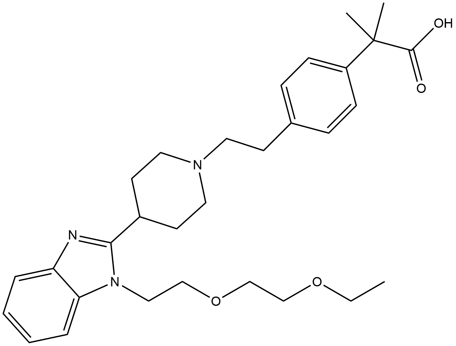 Bilastine impurity 37 Structure