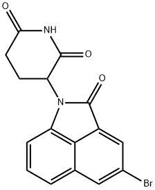 2,6-Piperidinedione, 3-(4-bromo-2-oxobenz[cd]indol-1(2H)-yl)- 구조식 이미지