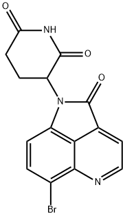 2,6-Piperidinedione, 3-(6-bromo-2-oxopyrrolo[4,3,2-de]quinolin-1(2H)-yl)- 구조식 이미지