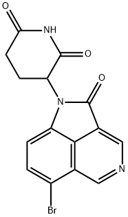 2,6-Piperidinedione, 3-(6-bromo-2-oxopyrrolo[4,3,2-de]isoquinolin-1(2H)-yl)- 구조식 이미지