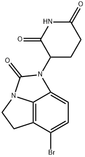 3-(6-Bromo-4,5-dihydro-2-oxopyrrolo[1,2,3-cd]benzimidazol-1(2H)-yl)-2,6-piperidinedione 구조식 이미지