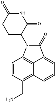 2,6-Piperidinedione, 3-[6-(aminomethyl)-2-oxobenz[cd]indol-1(2H)-yl]- 구조식 이미지