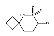 2-Oxa-6-thia-5-azaspiro[3.5]nonane, 7-bromo-, 6,6-dioxide 구조식 이미지