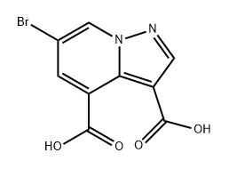 Pyrazolo[1,5-a]pyridine-3,4-dicarboxylic acid, 6-bromo- 구조식 이미지