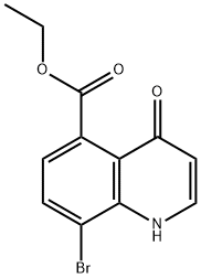 Ethyl 8-bromo-1,4-dihydro-4-oxo-5-quinolinecarboxylate Structure