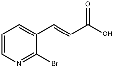 2-Propenoic acid, 3-(2-bromo-3-pyridinyl)-, (2E)- Structure