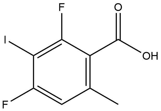 2,4-difluoro-3-iodo-6-methylbenzoic acid 구조식 이미지