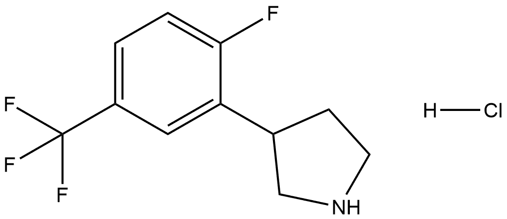 3-[2-Fluoro-5-(trifluoromethyl)phenyl]pyrrolidine Hydrochloride Structure