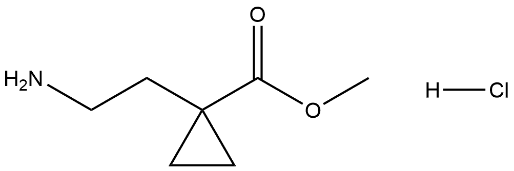 methyl 1-(2-aminoethyl)cyclopropane-1-carboxylate hydrochloride Structure