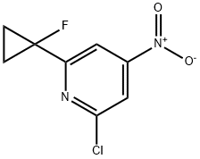 2-Chloro-6-(1-fluorocyclopropyl)-4-nitropyridine Structure