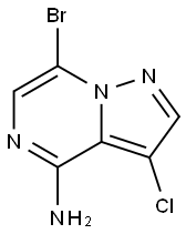 7-Bromo-3-chloropyrazolo[1,5-a]pyrazin-4-amine 구조식 이미지