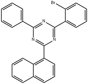 1,3,5-Triazine, 2-(2-bromophenyl)-4-(1-naphthalenyl)-6-phenyl- 구조식 이미지