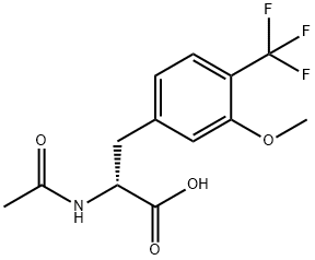 D-Phenylalanine, N-acetyl-3-methoxy-4-(trifluoromethyl)- Structure