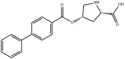 L-Proline, 4-[([1,1'-biphenyl]-4-ylcarbonyl)oxy]-, (4S)- Structure