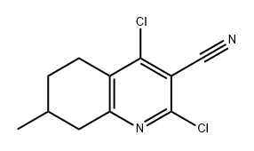 3-Quinolinecarbonitrile, 2,4-dichloro-5,6,7,8-tetrahydro-7-methyl- Structure