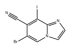 Imidazo[1,2-a]pyridine-7-carbonitrile, 6-bromo-8-iodo- 구조식 이미지