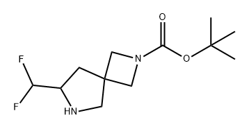 2,6-Diazaspiro[3.4]octane-2-carboxylic acid, 7-(difluoromethyl)-, 1,1-dimethylethyl ester Structure