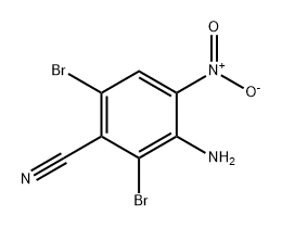 Benzonitrile, 3-amino-2,6-dibromo-4-nitro- Structure