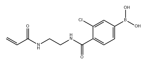 Boronic acid, B-[3-chloro-4-[[[2-[(1-oxo-2-propen-1-yl)amino]ethyl]amino]carbonyl]phenyl]- Structure