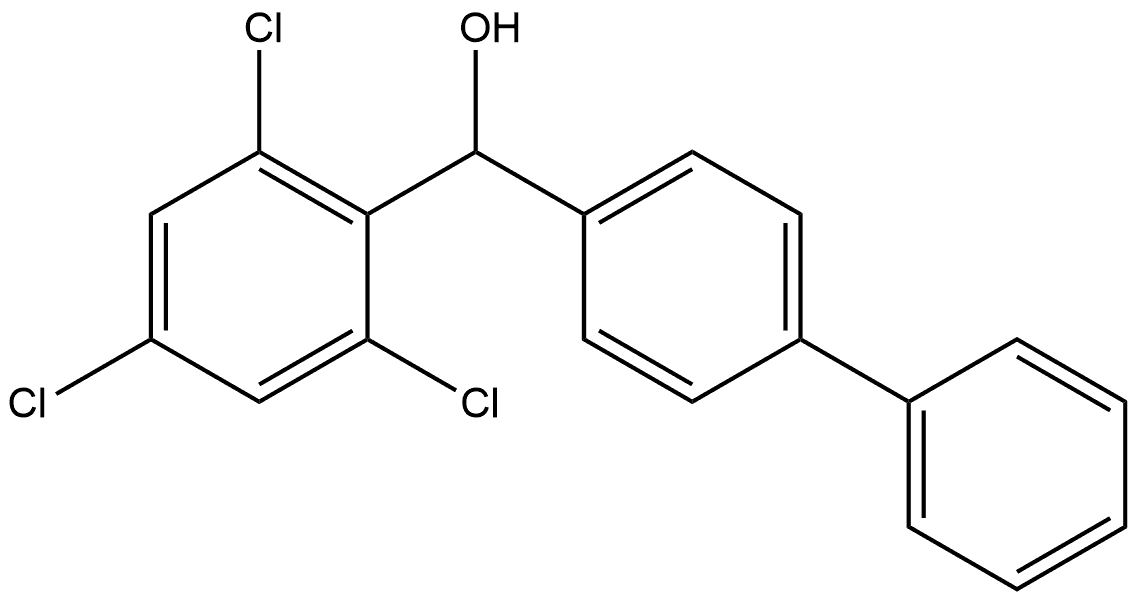 α-(2,4,6-Trichlorophenyl)[1,1'-biphenyl]-4-methanol Structure