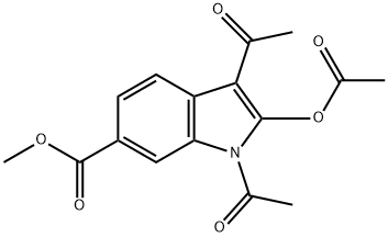 Methyl 1,3-diacetyl-2-(acetyloxy)-1H-indole-6-carboxylate Structure