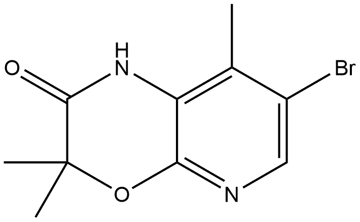 7-bromo-3,3,8-trimethyl-1H-pyrido[2,3-b][1,4]oxazin-2(3H)-one Structure