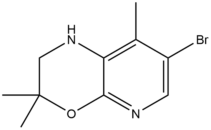 7-bromo-3,3,8-trimethyl-2,3-dihydro-1H-pyrido[2,3-b][1,4]oxazine Structure