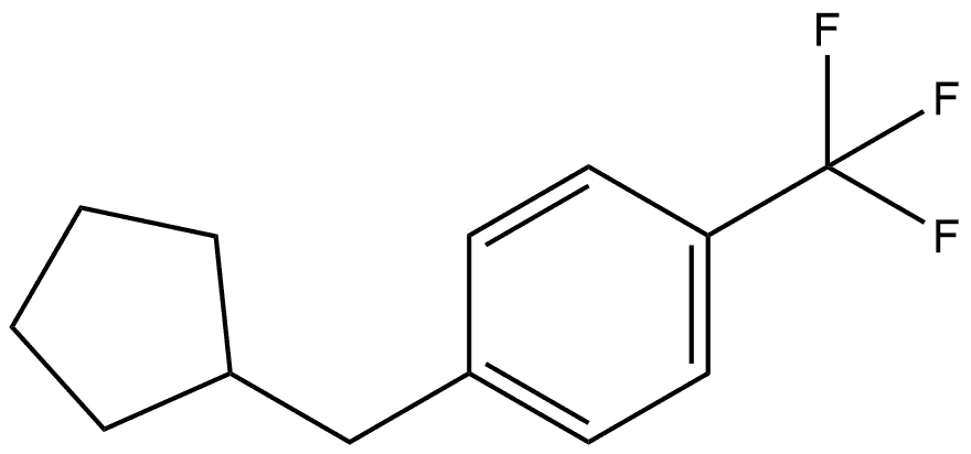 1-(Cyclopentylmethyl)-4-(trifluoromethyl)benzene Structure