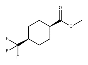 Cyclohexanecarboxylic acid, 4-(trifluoromethyl)-, methyl ester, cis- Structure
