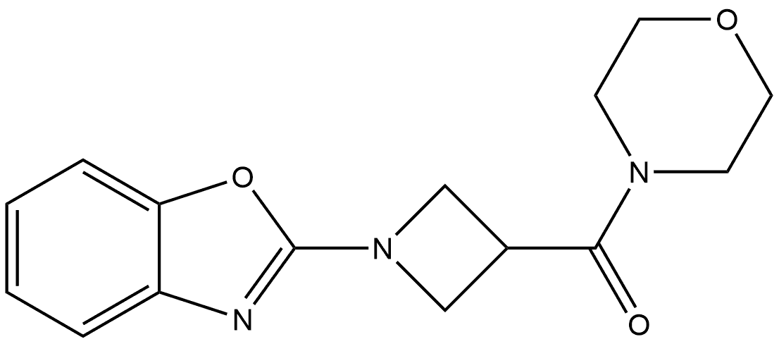 [1-(2-Benzoxazolyl)-3-azetidinyl]-4-morpholinylmethanone Structure