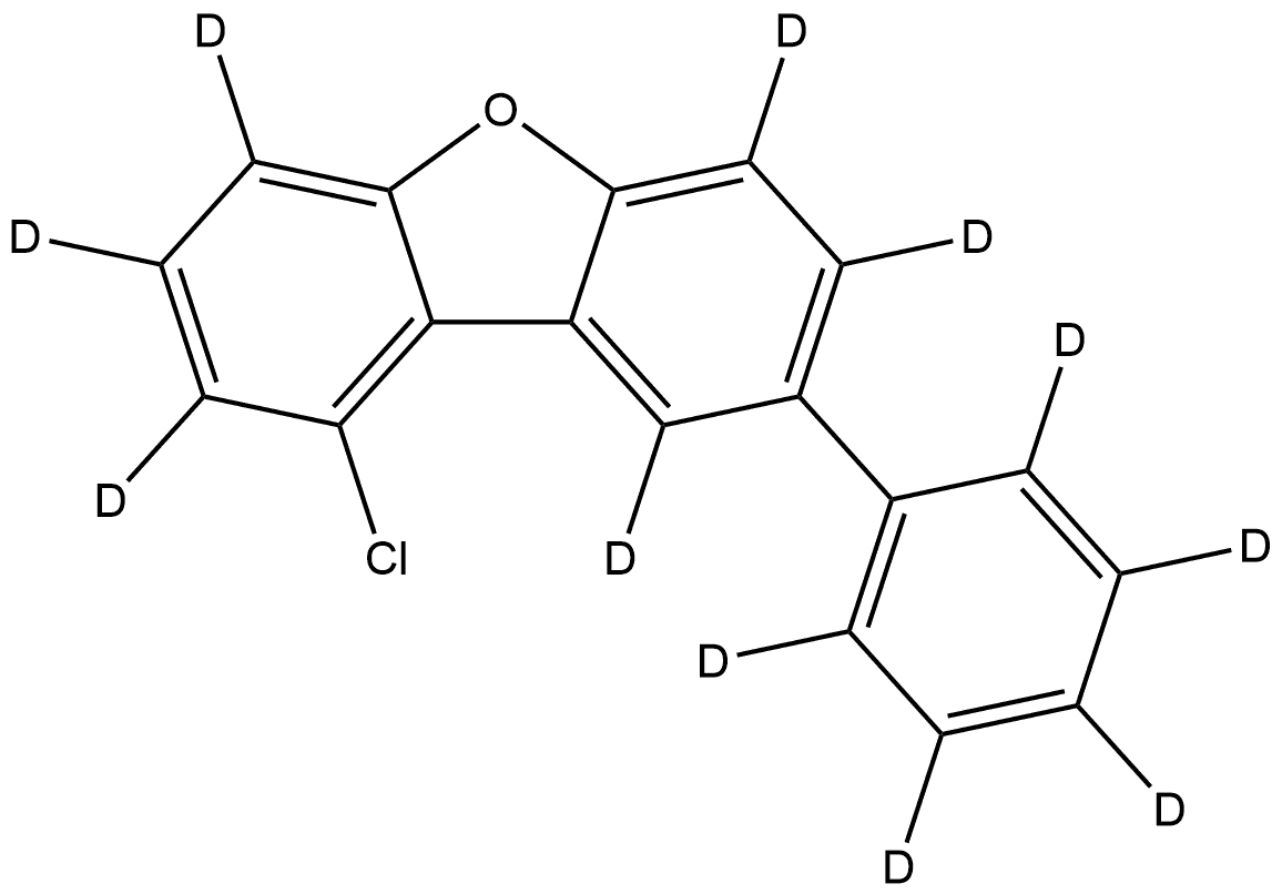 9-Chloro-2-(phenyl-2,3,4,5,6-d5)dibenzofuran-1,3,4,6,7,8-d6 Structure