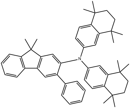 9H-Fluoren-2-amine, 9,9-dimethyl-3-phenyl-N,N-bis(5,6,7,8-tetrahydro-5,5,8,8-tetramethyl-2-naphthalenyl)- Structure