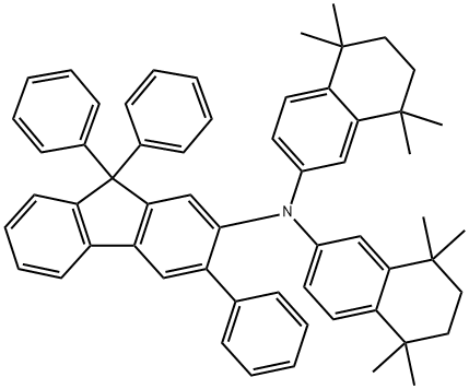 9H-Fluoren-2-amine, 3,9,9-triphenyl-N,N-bis(5,6,7,8-tetrahydro-5,5,8,8-tetramethyl-2-naphthalenyl)- Structure