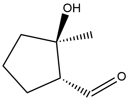 (1R,2R)-2-Hydroxy-2-methylcyclopentane-1-carbaldehyde Structure