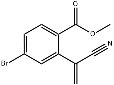 Benzoic acid, 4-bromo-2-(1-cyanoethenyl)-, methyl ester Structure