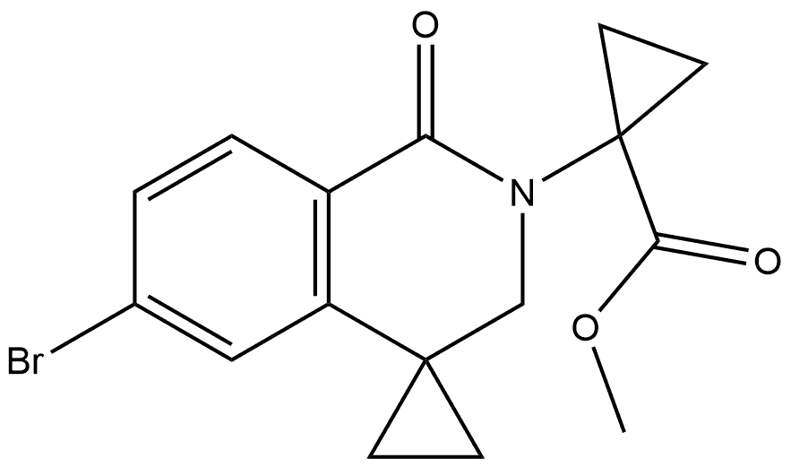 methyl 1-(6-bromo-1-oxo-spiro[3H-isoquinoline-4,1'-cyclopropane]-2-yl)cyclopropanecarboxylate Structure