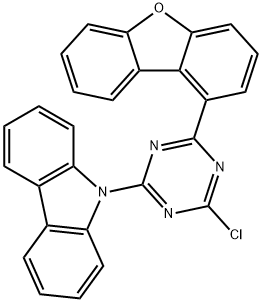 9H-Carbazole, 9-[4-chloro-6-(1-dibenzofuranyl)-1,3,5-triazin-2-yl]- Structure