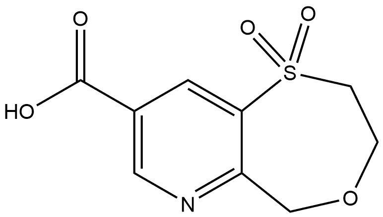 5H-[1,4]Oxathiepino[6,5-b]pyridine-8-carboxylic acid, 2,3-dihydro-, 1,1-dioxide Structure