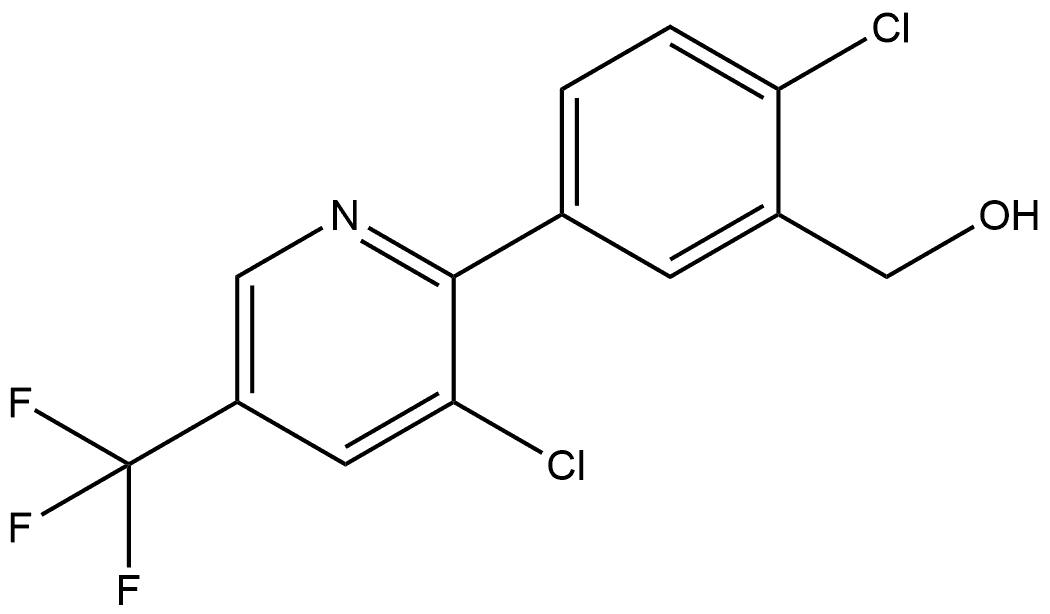 2-Chloro-5-[3-chloro-5-(trifluoromethyl)-2-pyridinyl]benzenemethanol Structure