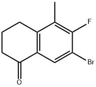 7-Bromo-6-fluoro-3,4-dihydro-5-methyl-1(2H)-naphthalenone Structure