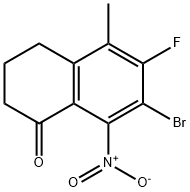 1(2H)-Naphthalenone, 7-bromo-6-fluoro-3,4-dihydro-5-methyl-8-nitro- Structure