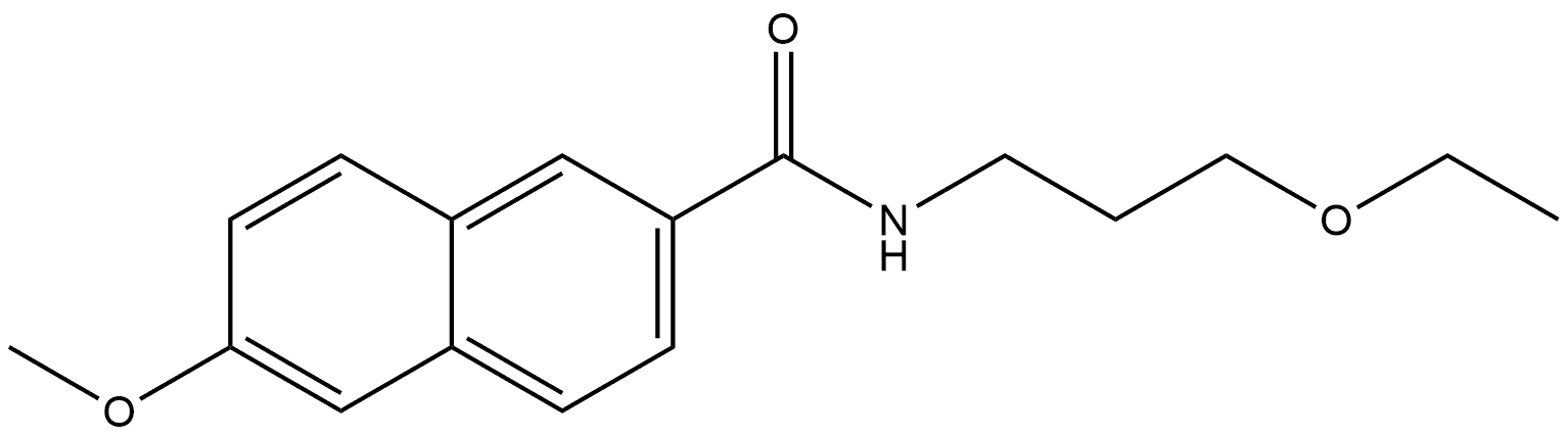 N-(3-Ethoxypropyl)-6-methoxy-2-naphthalenecarboxamide Structure