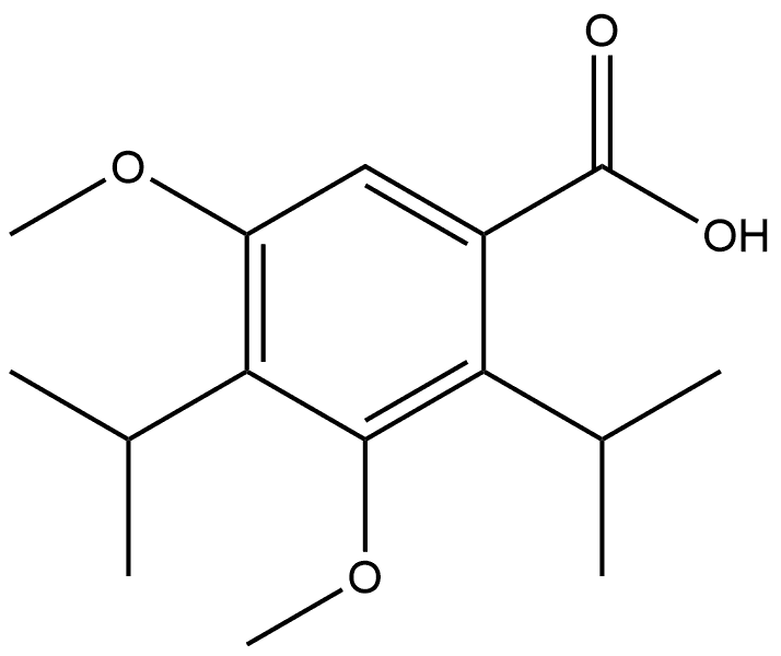 3,5-Dimethoxy-2,4-bis(1-methylethyl)benzoic acid 구조식 이미지